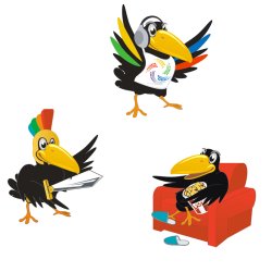 Персонаж для магазина - в трёх видах: для отдела музыки, игр и кино